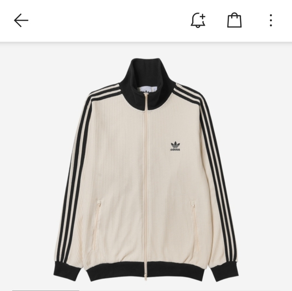 Adidas Cream Textured Jacket